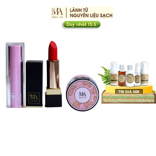 Combo Môi Xinh Pretty Lipstick Mộc An 3 Sản Phẩm Chăm Sóc Đôi Môi Mềm Mịn, Căng Hồng