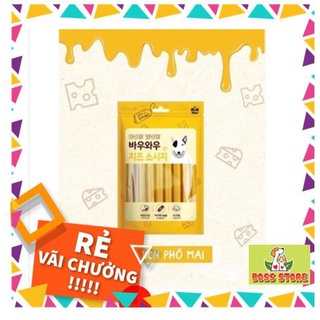 Thức ăn vặt bánh thưởng bánh huấn luyện Xúc xích phô mai BOWWOW thức an dành cho chó