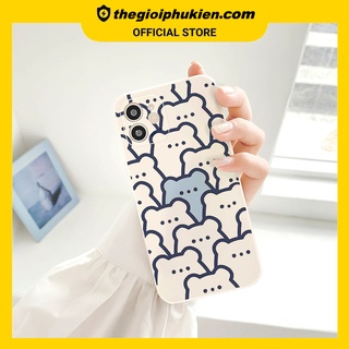 Ốp lưng iphone cạnh vuông Gấu mini dành cho iphone 6 đến 14promax - E182