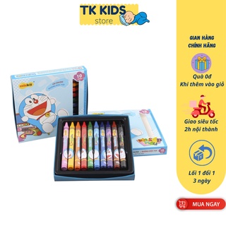 Bộ sáp màu cho bé Colokit CR C04 DO 10 màu mịn đẹp an toàn