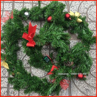 Dây Trang Trí Noel Kèm Trái Châu Dài 2m7 -  4715