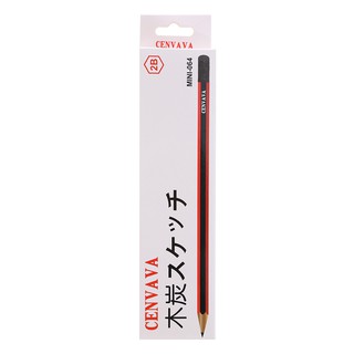 Hộp 12 Cây Chì Chuốt Sọc Đỏ Đen Cenvava Mini-064