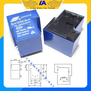 Relay 12V 30A Loại Tốt Role SỐ 7 SONGLE 4 chân