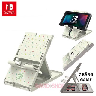 Đế dựng Animal Crossing kiêm hộp đựng băng game cho Nintendo Switch / Lite / OLED, điện thoại, máy tính bảng