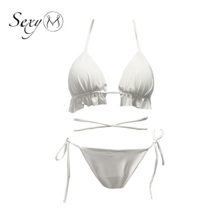 Sexy M Đồ Bơi Bikini Bèo Gấu Áo Quần Buộc Dây B088