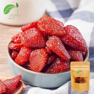 [Mã GROSALE giảm 10% đơn 150K] Dâu tây sấy dẻo nguyên vị không đường Nhà Lá Đẹp Da - Chống Lão Hóa