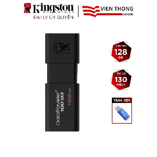 [Mã ELMALL10 giảm 10% đơn 500K] USB 3.0 Kingston DT100G3 128GB tốc độ upto 130MB/s tặng đầu đọc thẻ micro (ngẫu nhiên)