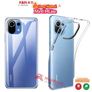 Ốp lưng Xiaomi Mi 11 Lite - Trong suốt- Dẻo , Loại tốt lâu ố vàng
