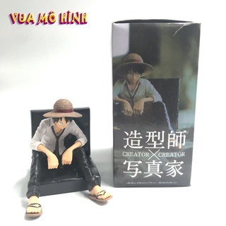 Mô hình One Piece- Mô hình Luffy ngồi ghế siêu ngầu kích thước 15cm
