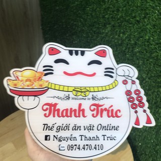 Bảng hiệu mica in thông tin shop của bạn theo yêu cầu