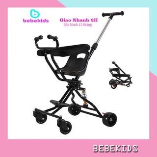 Xe đẩy gấp gọn cho bé, Xe đẩy cho bé 4 bánh có giảm sóc cho tẻ từ 8th -4 tuổi