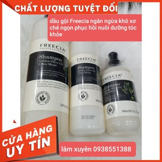 Dầu gội Freecia Golden Olive 1000ml - 500ml -300ml  FREESSHIP  siêu thơm phục hồi giữ màu bóng mềm tóc hư tổn khô xơ .