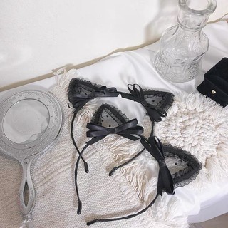 Bờm tóc gọng kim loại phối ren sexy cute 1010G