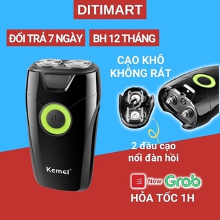 [Cạo Sạch Không Rát] Máy Cạo Râu Đa Năng Kemei 202A May Cao Rau Nam Khô 2 Lưỡi Mài Lưỡi Tự Động Cạo Sát Không Đau Rát