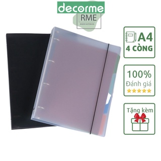Sổ còng A4 4 còng DecorMe binder bìa sổ còng giấy refill A4 4 lỗ phụ kiện vpp