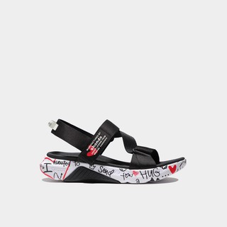 Giày SHONDO F7 Crush đen đế trắng in chữ F7L0010