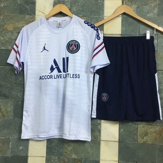Bộ quần áo đá banh CLB PSG trắng training 2022