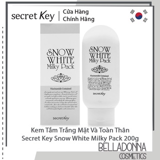 Kem Tắm Trắng Da Mặt Và Toàn Thân Secret Key Snow White Milky Pack 200g