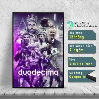 [Mã LIFEXANH03 giảm 10% đơn 500K] Tranh Treo Tường Đội Bóng Hoàng Gia Real Madrid, Có Khung Hiện Đại