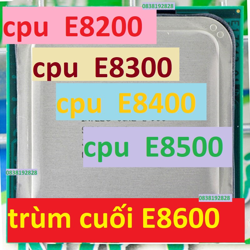 chip E8500 Cpu E8500 E8400 chip E8600 trùm cuối sk 775 cpu E8200 E8300 E8600