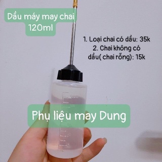 Dầu máy may chai lớn nắp xoay 120ml