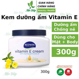 Kem dưỡng ẩm da vitamin E Redwin Cream 300g Úc - Kem chống nẻ dưỡng trắng da mịn màng Mộc Diệp (vitamin_e_uc)