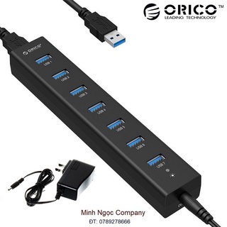 Hub bộ chia 7 cổng USB 3.0 Orico H7013-U3-AD - Hàng Chính Hãng Bảo Hành 12 Tháng