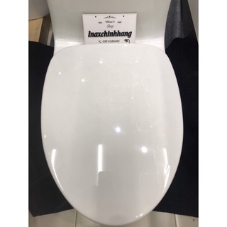 Nắp thay thế bồn cầu rơi êm Viglacera, nắp hơi bàn cầu nhựa dày trắng bóng