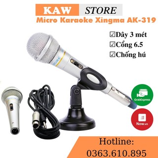 Micro Karaoke Chống Hú, Độ nhạy - hút âm cao - TOP Mic Hát Karaoke mẫu mới,Mic karaoke xingma. Bảo hành 1 đổi 1