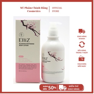 SỮA DƯỠNG THỂ TRẮNG DA Elliz Blossom Whitening Body Lotion 300ML CHUẨN HÀN