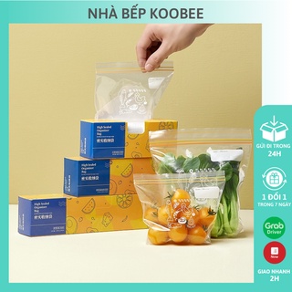 Hộp 30 túi zip đa năng tái sử dụng nhiều lần, dai bền chống nước size14x16cm KooBee (NB20)
