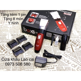 Tông đơ cắt tóc Boxin công suất 12W tặng kèm pin dự phòng, tông đơ cắt tóc tặng kèm 8 món phụ kiện