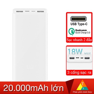Sạc Dự Phòng Pin dự phòng 20000mAh Gen3 Xiaomi sạc nhanh 18w