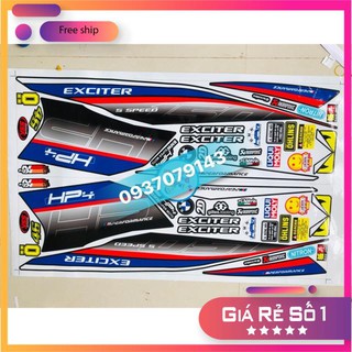 Tem rời exciter 150 hp4 3 lớp ko bay màu bảo hành màu sắc vĩnh viễn