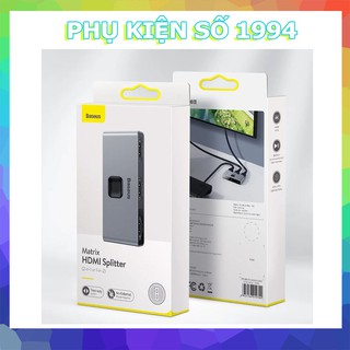 Hộp chia cổng HDMI hỗ trợ xuất 4K 2 chiều 1 chia 2 màn hình CHÍNH HÃNG BASEUS