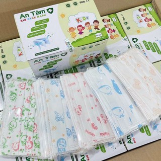 [sỉ] hộp 50 cái khẩu trang cho bé họa tiết dễ thương