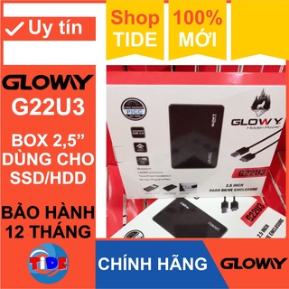 Box ổ cứng SSD/HDD 2,5" Gloway G22U3 – Sata3.0 – USB3.0 - Nhựa ABS đen – CHÍNH HÃNG – Bảo hành 12 tháng