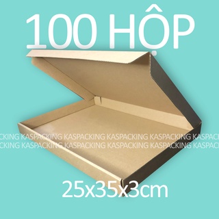 35x25x3 cm - 100 Thùng hộp carton để đựng hàng.