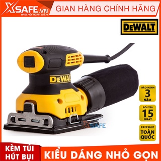 Máy chà nhám kèm đế chà, túi chứa bụi Máy chà nhám cầm tay DeWalt đa cấp tốc độ cơ chế tự động hút bụi, vỏ máy cách điện