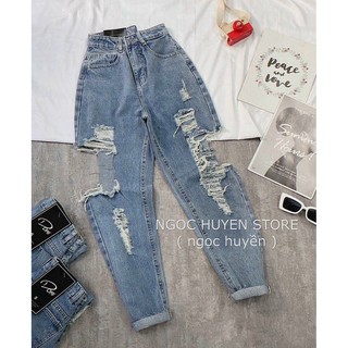 hot hit quần baggy jean rách hở tả tơi cool, siêu hot, mẫu xinh