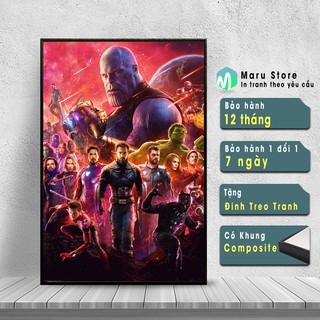 Tranh Marvel Các Nhân Vật Avengers, Trang trí Phòng Khách