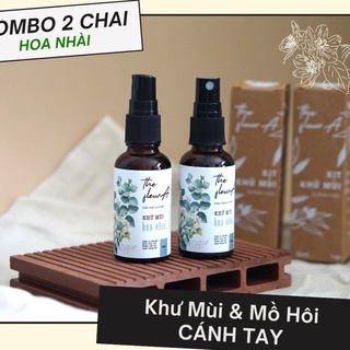 Bộ 2 Chai Hoa Nhài Khử Mùi Hôi Nách Thảo Mộc HandMade Loại Bỏ Mồ Hôi Và Không Gây Thâm Da the Fleura