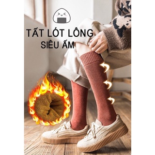 [LOẠI DÀY] TẤT JK ĐẦU GỐI LÓT LÔNG SIÊU ẤM DÀY DẶN ẤM ÁP CHỐNG TỤT - TẤT ĐÙI LÓT NHUNG LOLITA NỮ SINH NHẬT BẢN