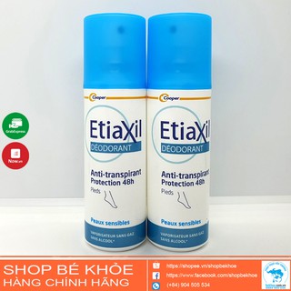 Xịt khử mùi hôi chân Eti.a.xil giảm tiết mồ hôi 48 giờ