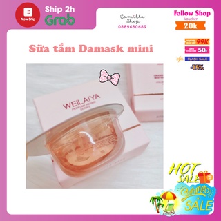 Sữa tắm mini trắng da Damask tủy mật hoa hồng Weilaiya