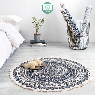 [Mã LIFE50KALL giảm 10% đơn 200K] Thảm chùi chân TRÒN dệt thủ công, thảm thổ cẩm phong cách Bắc Âu