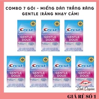 Miếng dán trắng răng Crest Gentle Doux (Răng nhạy cảm) - Combo 7 gói