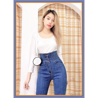 Quần jean nữ lưng cao BA CÚC SIÊU XỊN CÓ BIG SIZE 2021 XÁM - XANH chất jean giãn tốt D2-55
