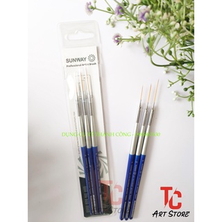 Bộ 3 cây cọ tỉa cao cấp Sunway AL113
