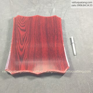 Phôi kỷ niệm chương gỗ G17 chữ nhật thường nâu